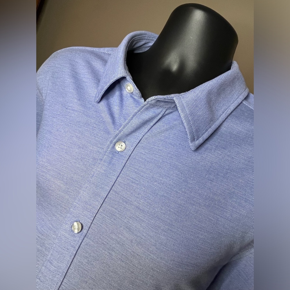 UNTICKit Men’s XXL Blue Long Sleeve Button Down Stretch Shirt.
